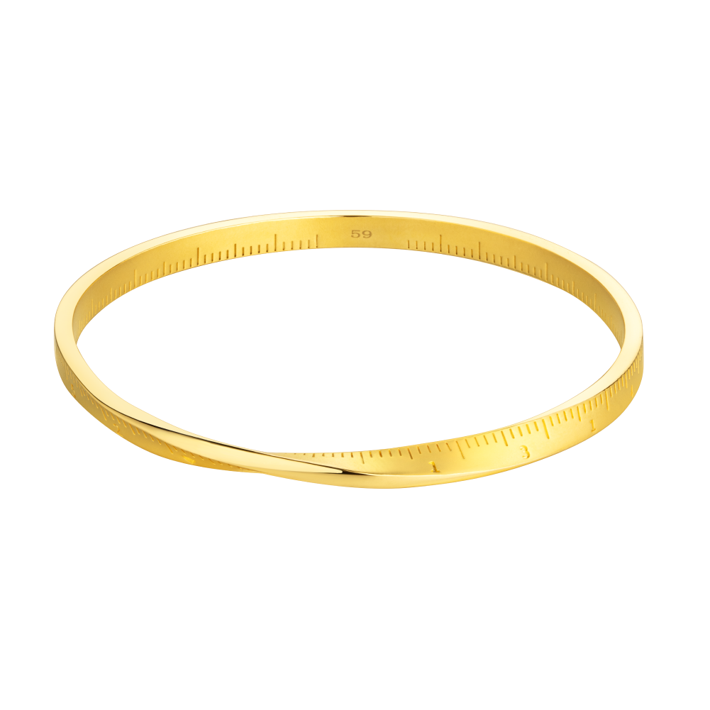 "Measurement of Love" Gold Bracelet 
