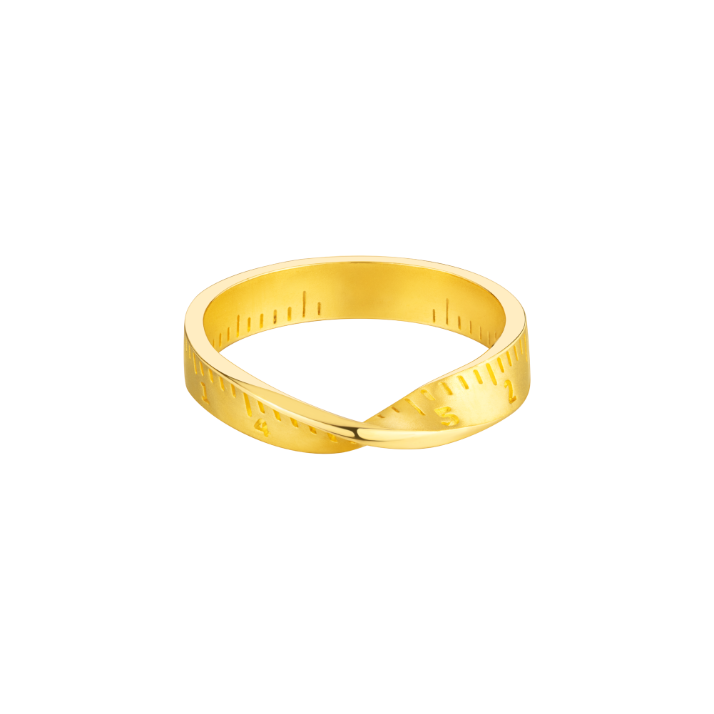 "Measurement of Love" Gold Ring