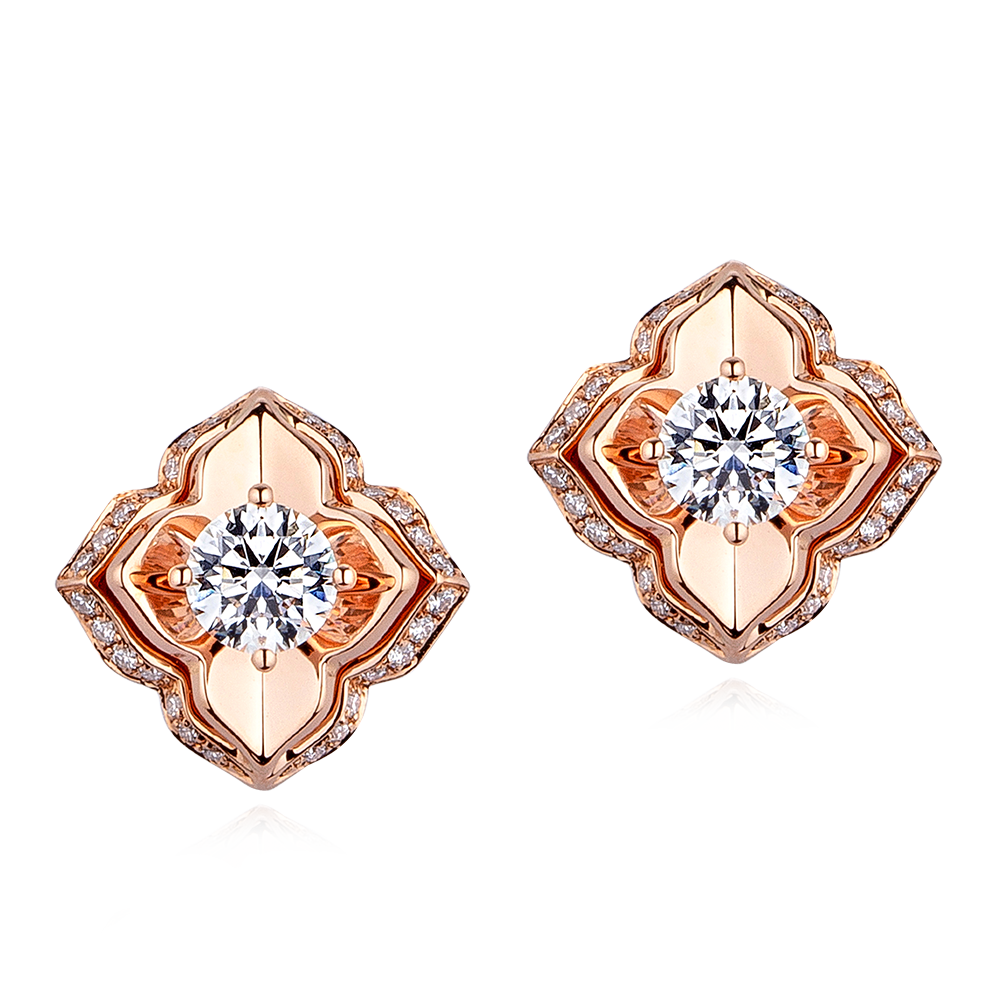 Miss V 18K Gold Diamond Earrings