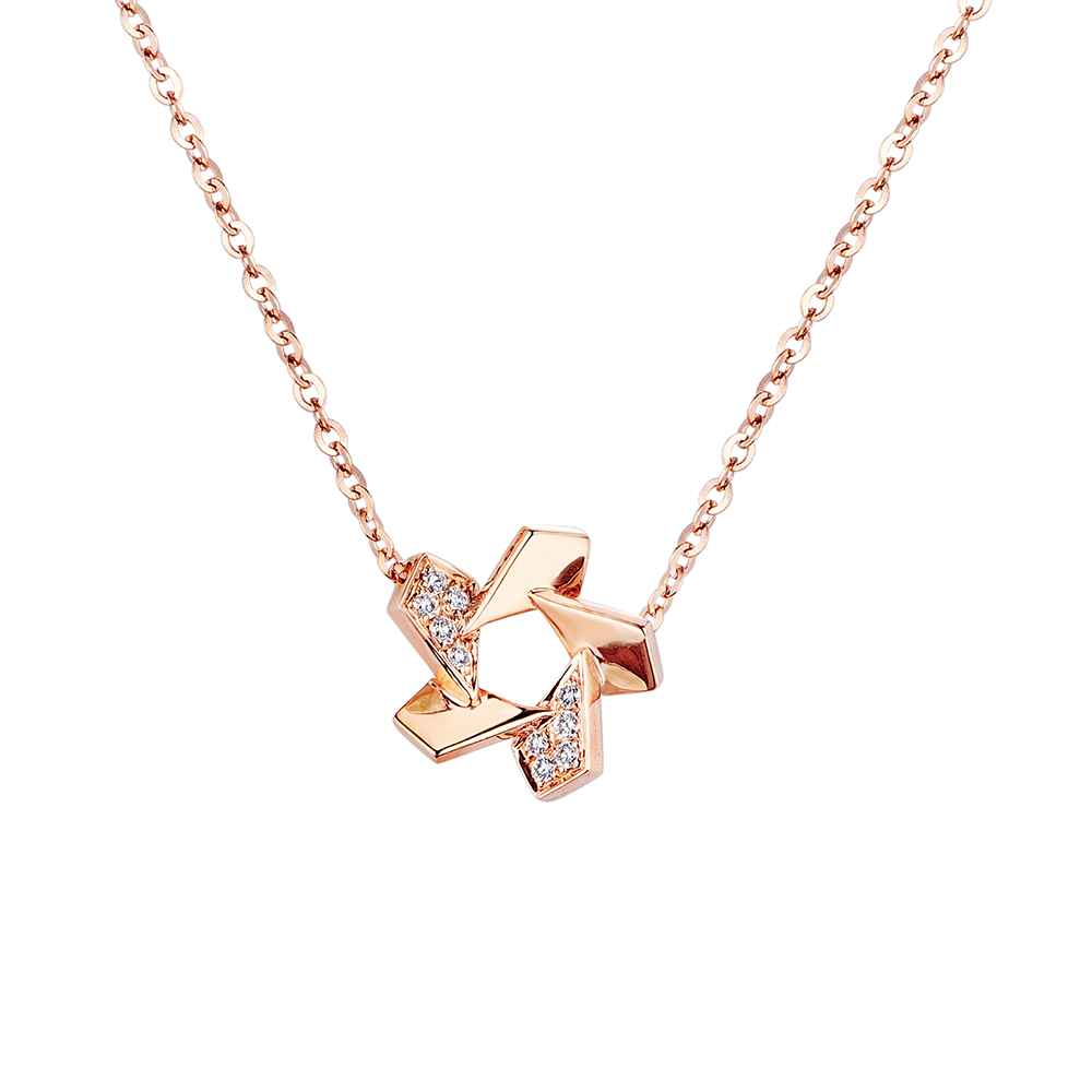 " Looking for Perfection " 18K Gold Diamond Necklace 