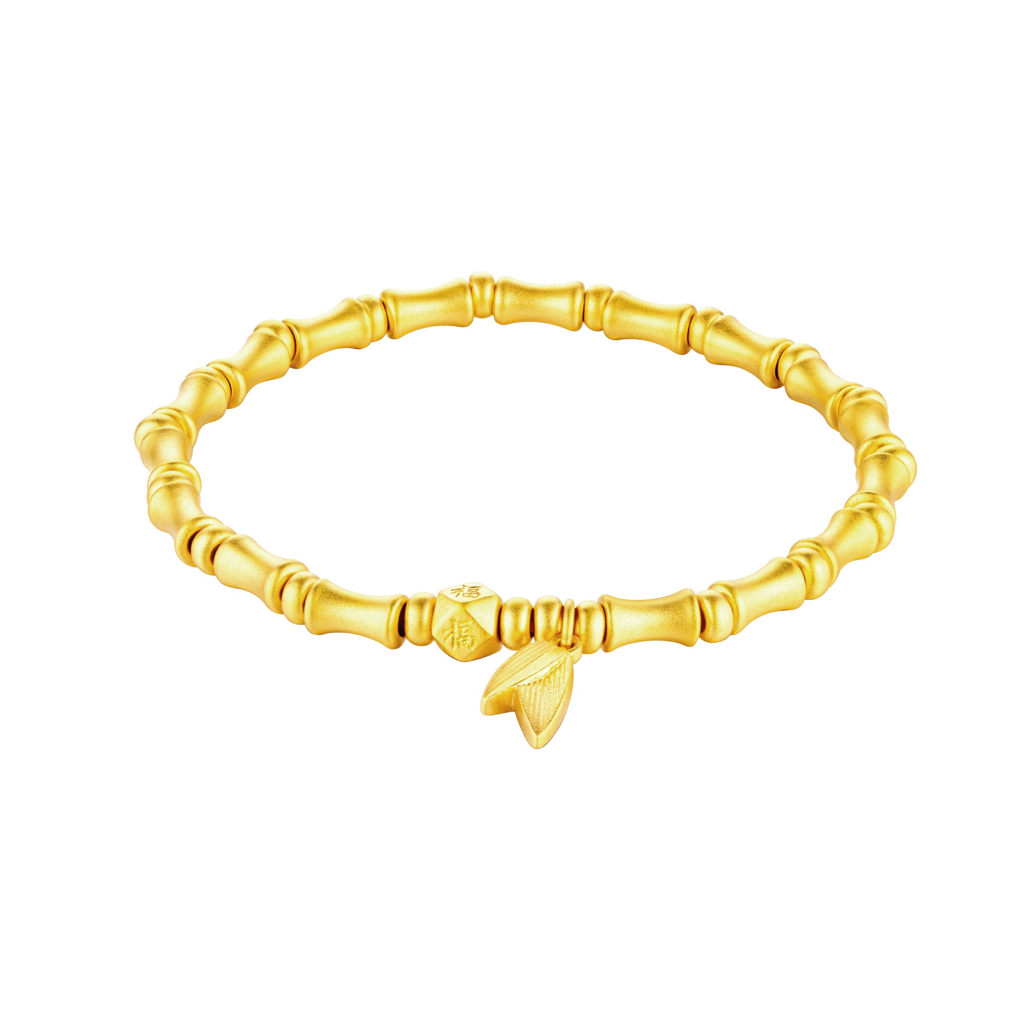 " Greatest Bless from Bamboo " Gold Bracelet