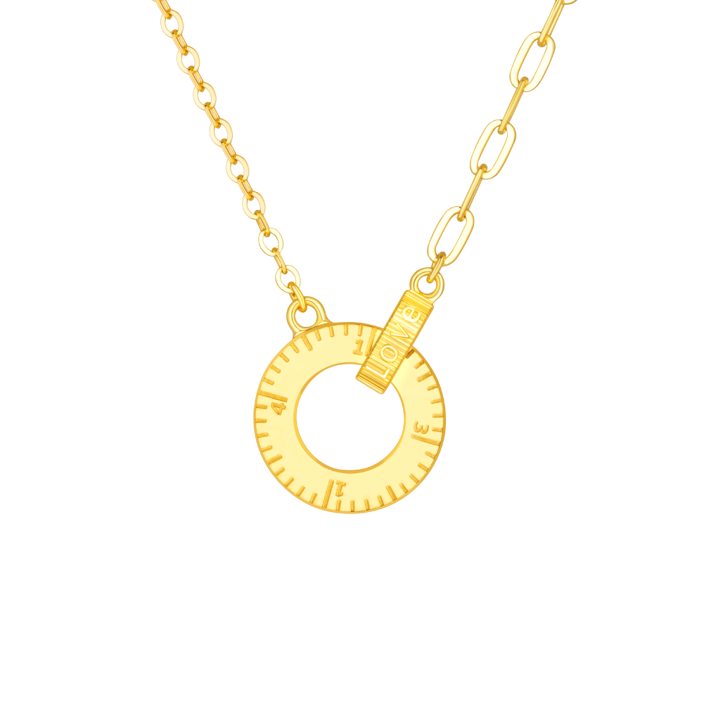 "Measurement of Love" Gold Necklace 