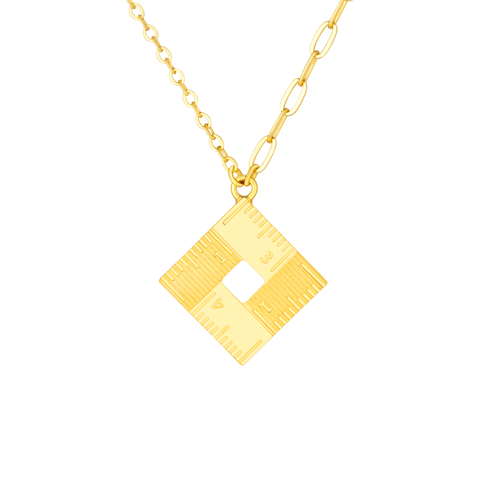 "Measurement of Love" Gold Necklace 