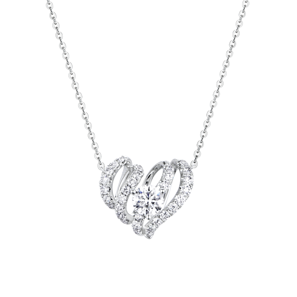 "Diamond Twist" 18K Gold Diamond Necklace 