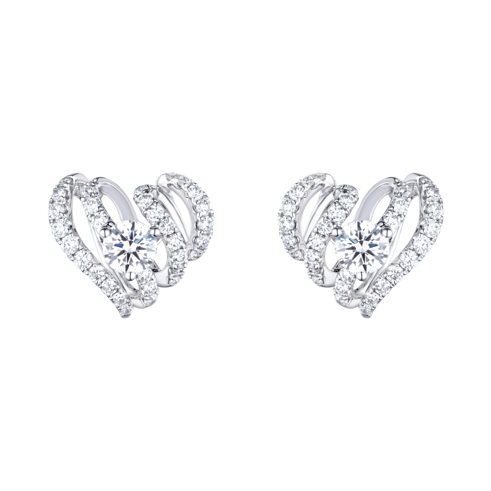" Diamond Twist " 18K Gold Diamond Earrings