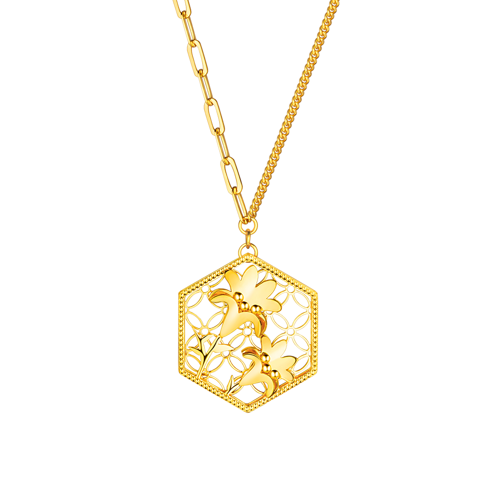 Goldstyle "Twelve Flora " Gold Necklace 