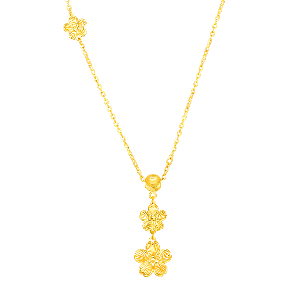 "Sakura Story" Gold Necklace 