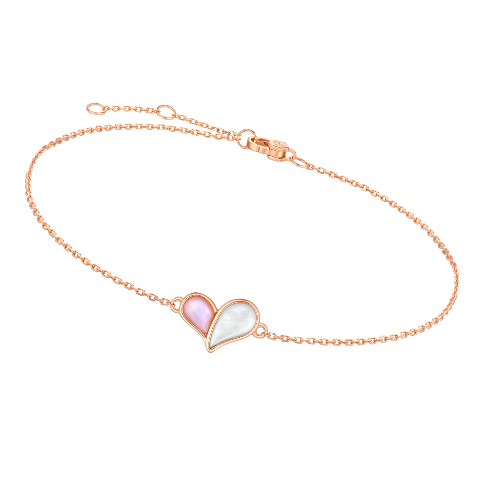 " Give You My Heart "18K Gold Bracelet 