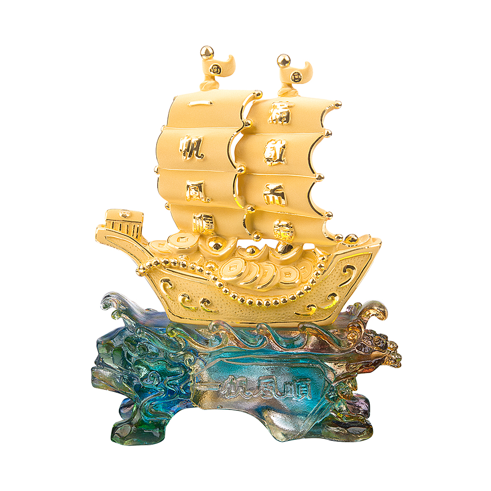 "Money Boat" Gold Figurine