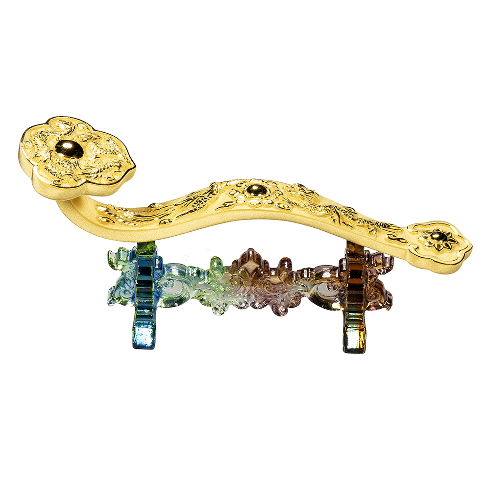 "Scepter with Dragon and Phoenix" Gold Figurine