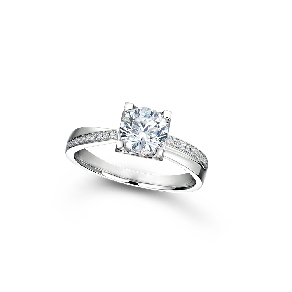 Wedding Collection DiaPure "Heartfelt Love" Platinum Diamond Ring