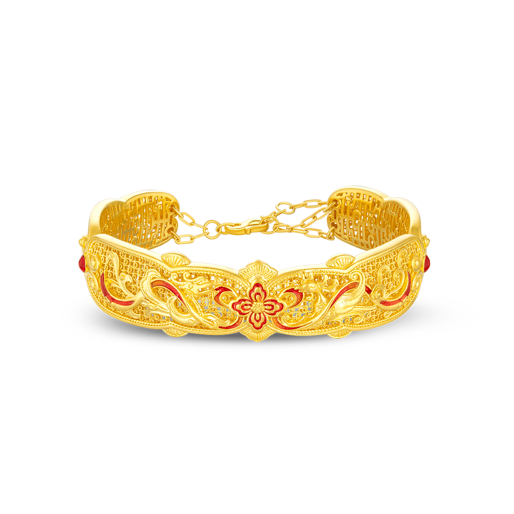 Heirloom Fortune Collection "Blissful Union" Gold Bangle