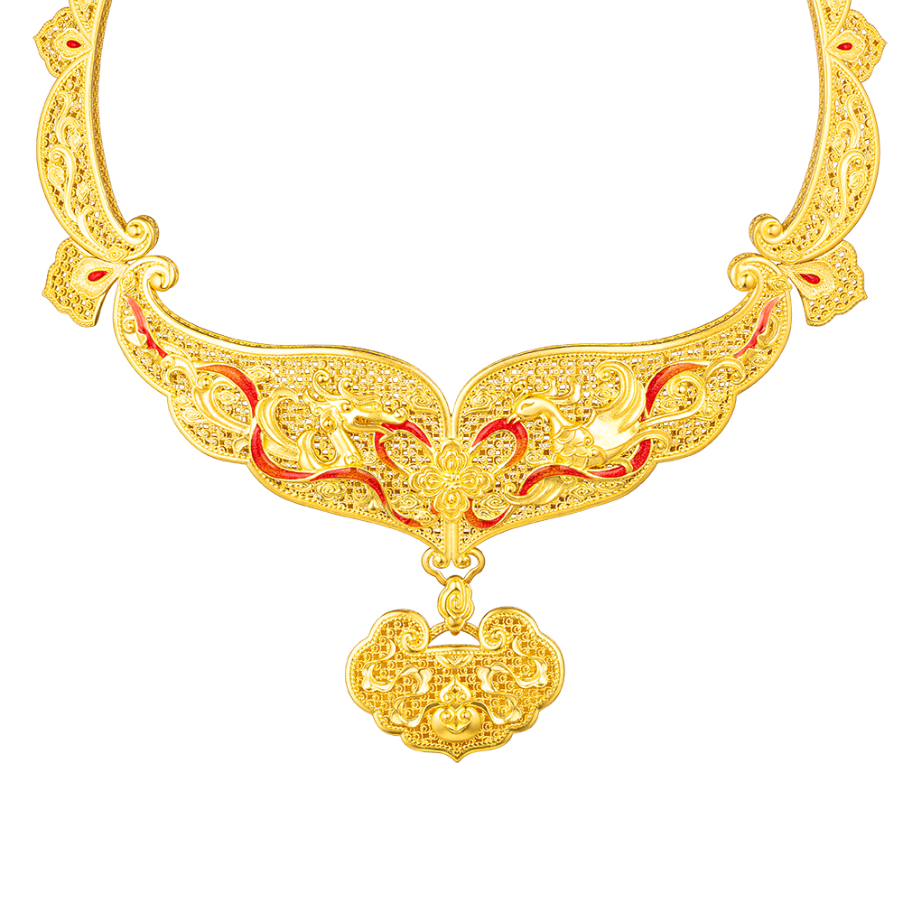 Heirloom Fortune Collection "Blissful Union " Gold Necklace 