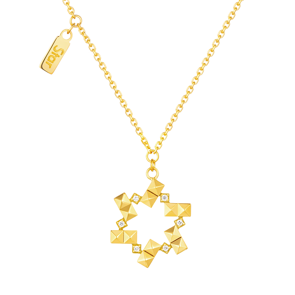 Goldstyle•X " Shine Spark " Gold Diamond Necklace