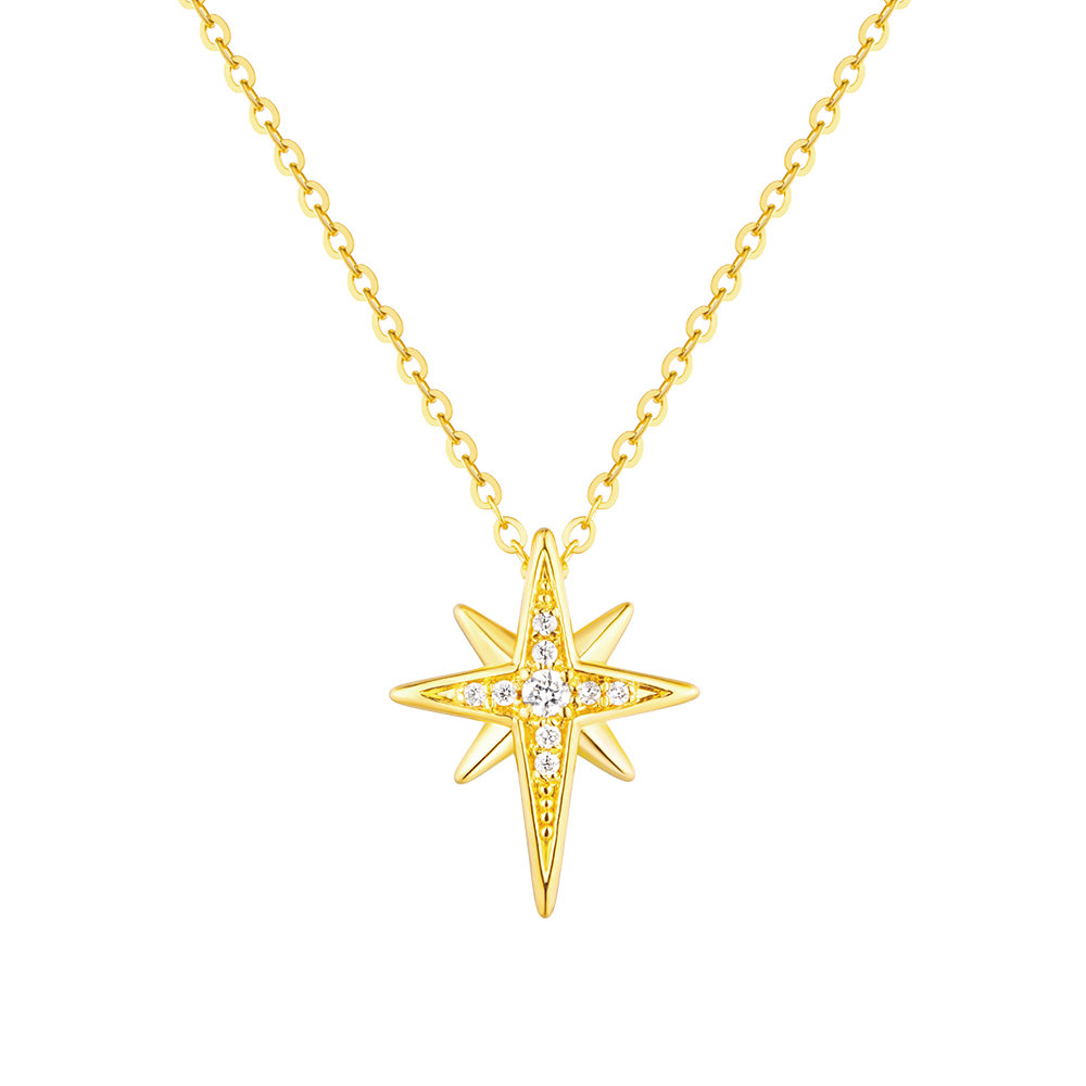 Goldstyle•X " Wishing astral" Gold Diamond Necklace