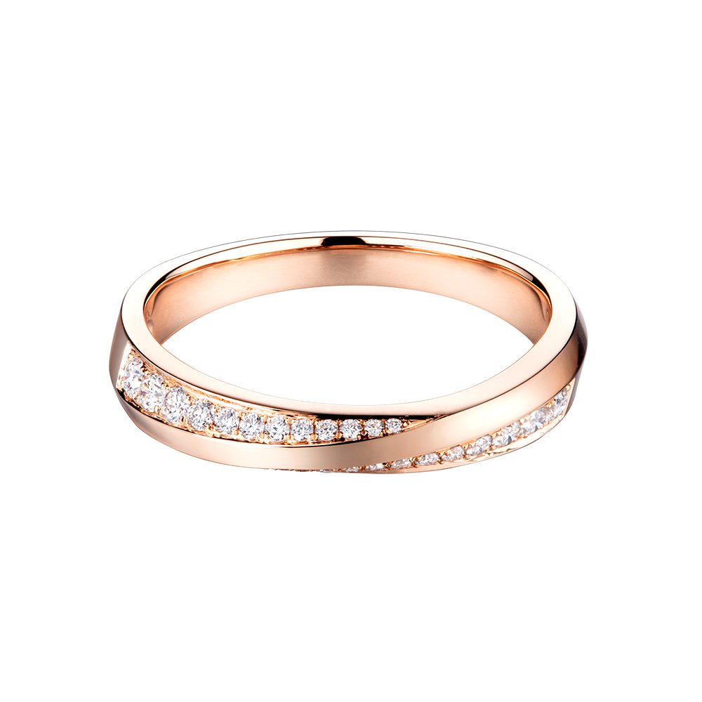 "The Beauty of Lines"18K  Gold Diamond Ring(Available in White/Red/Yellow 18K Gold)
