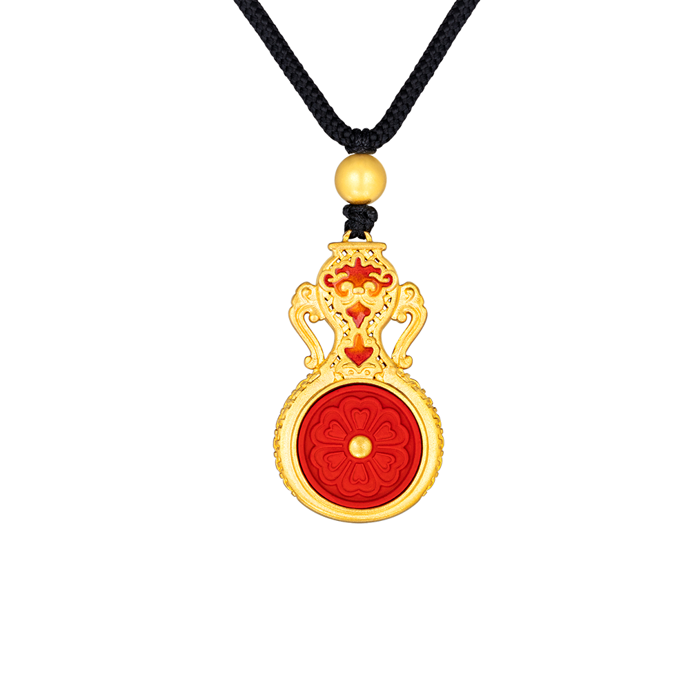 Heirloom Fortune Collection "Blossom and Peace" Gold Necklace  