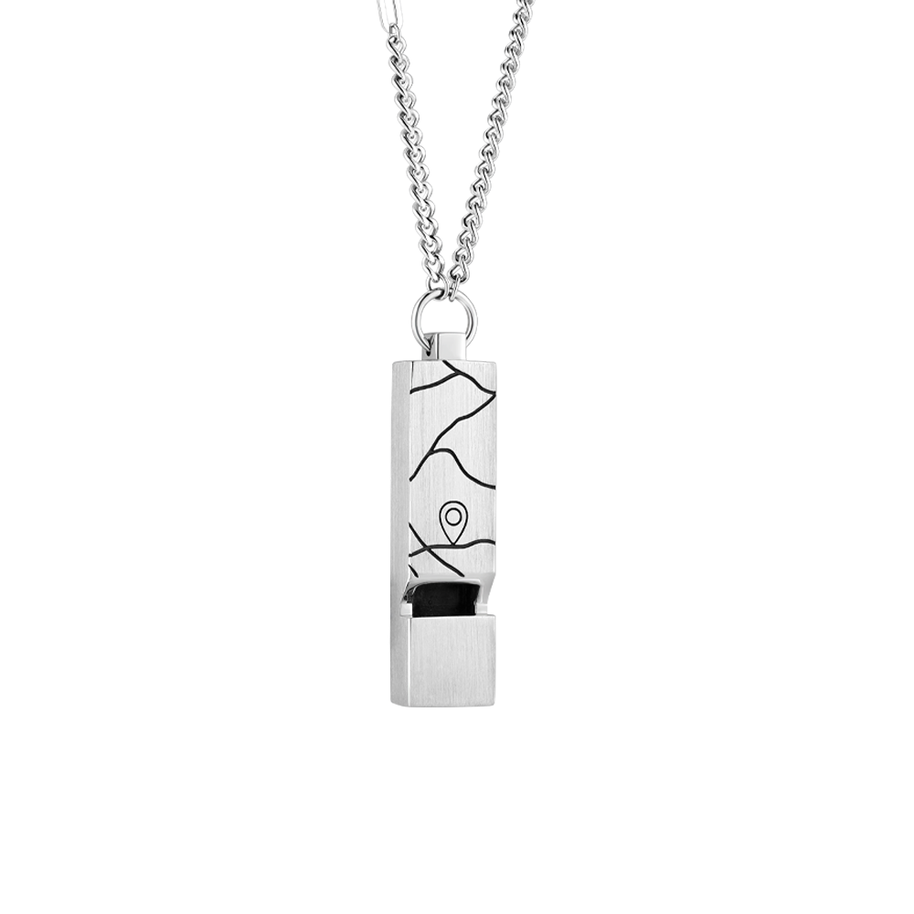CCool Collection "Whistle of Victory" Platinum Necklace