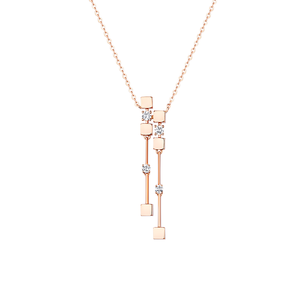 Tiny Tiny 18K Gold Diamond Necklace