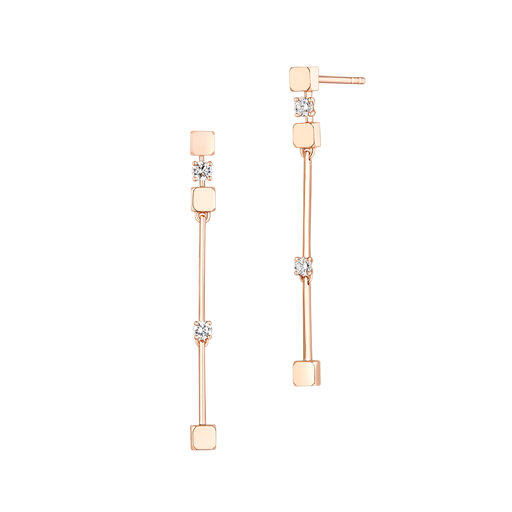 Tiny Tiny 18K Gold Diamond Earrings