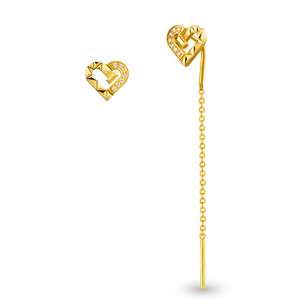 Goldstyle•X "Loving You" Gold Diamond Earrings