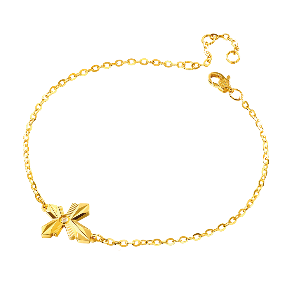 Goldstyle•X "Dancing Butterfly" Gold Diamond Bracelet