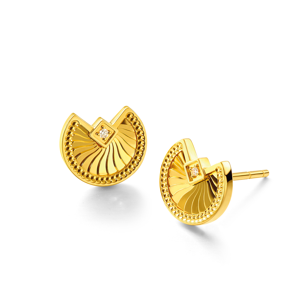 Goldstyle•X "Dazzling Dream" Gold Diamond Earrings