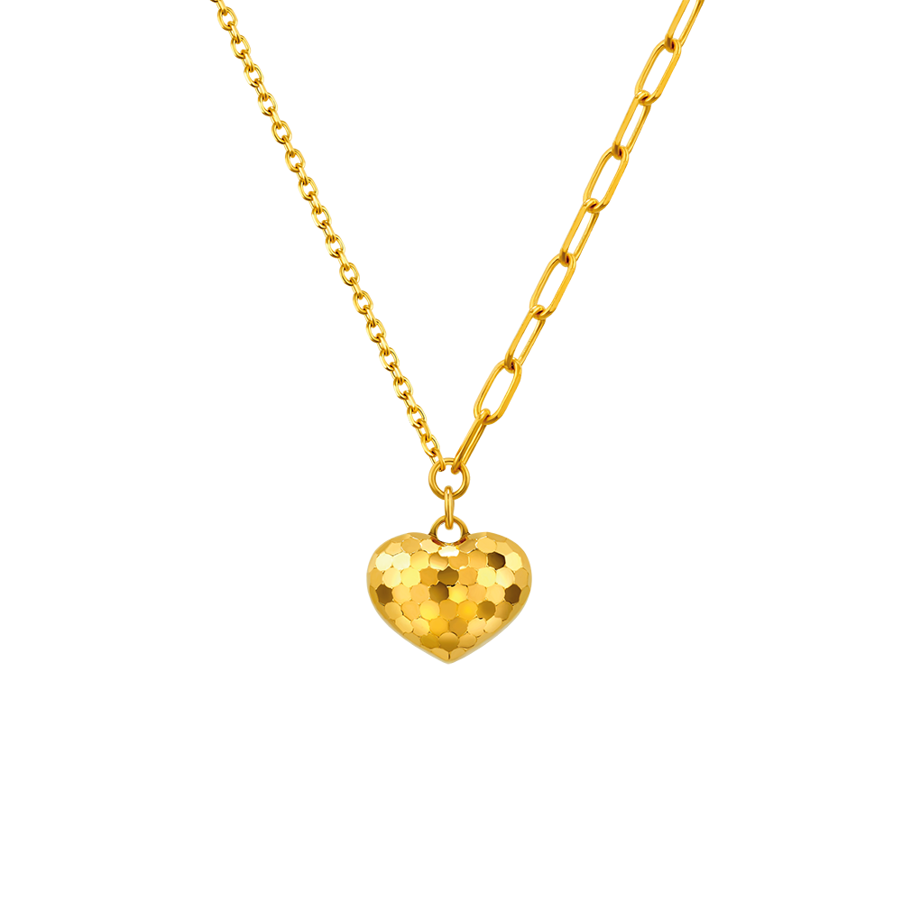 Goldstyle "Sparkling Heart" Gold Necklace 