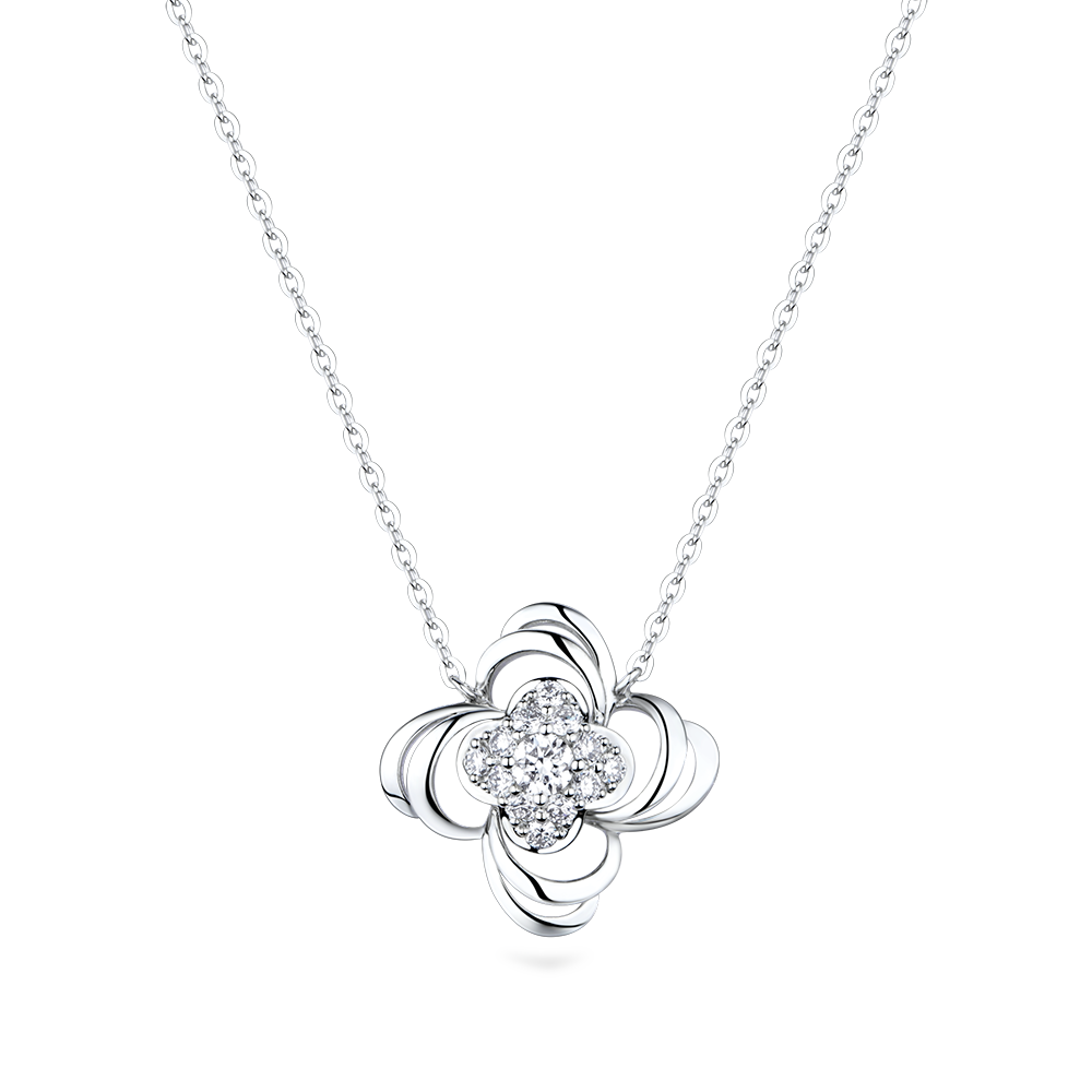 “Convergence of Love”18K Gold Diamond Necklace
