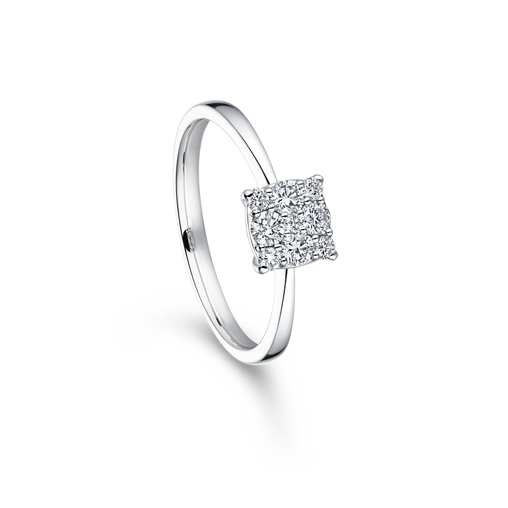 “Convergence of love”18K Gold Diamond Ring