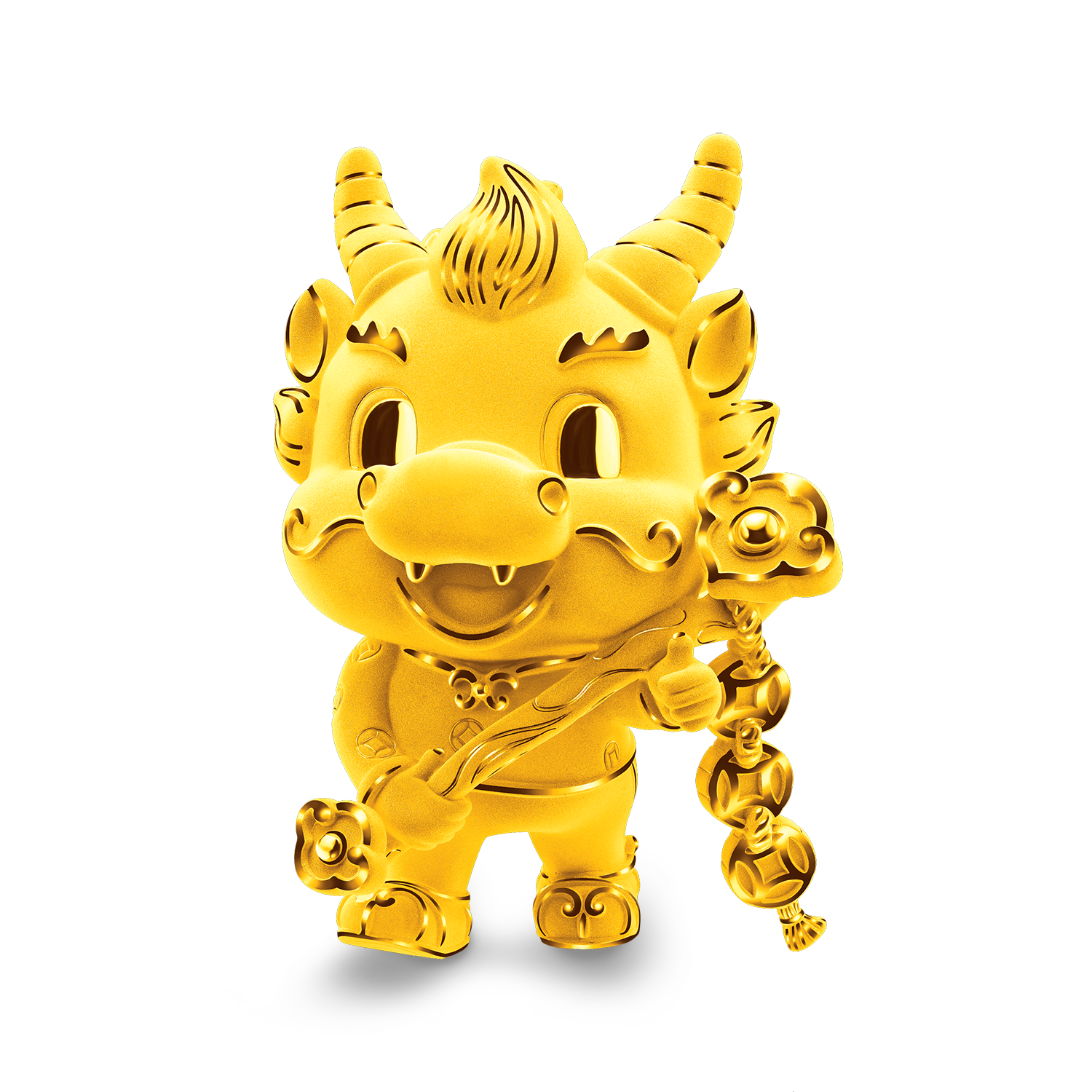 Fortune Dragon Collection "Dragon of Wealth" Gold Figurine