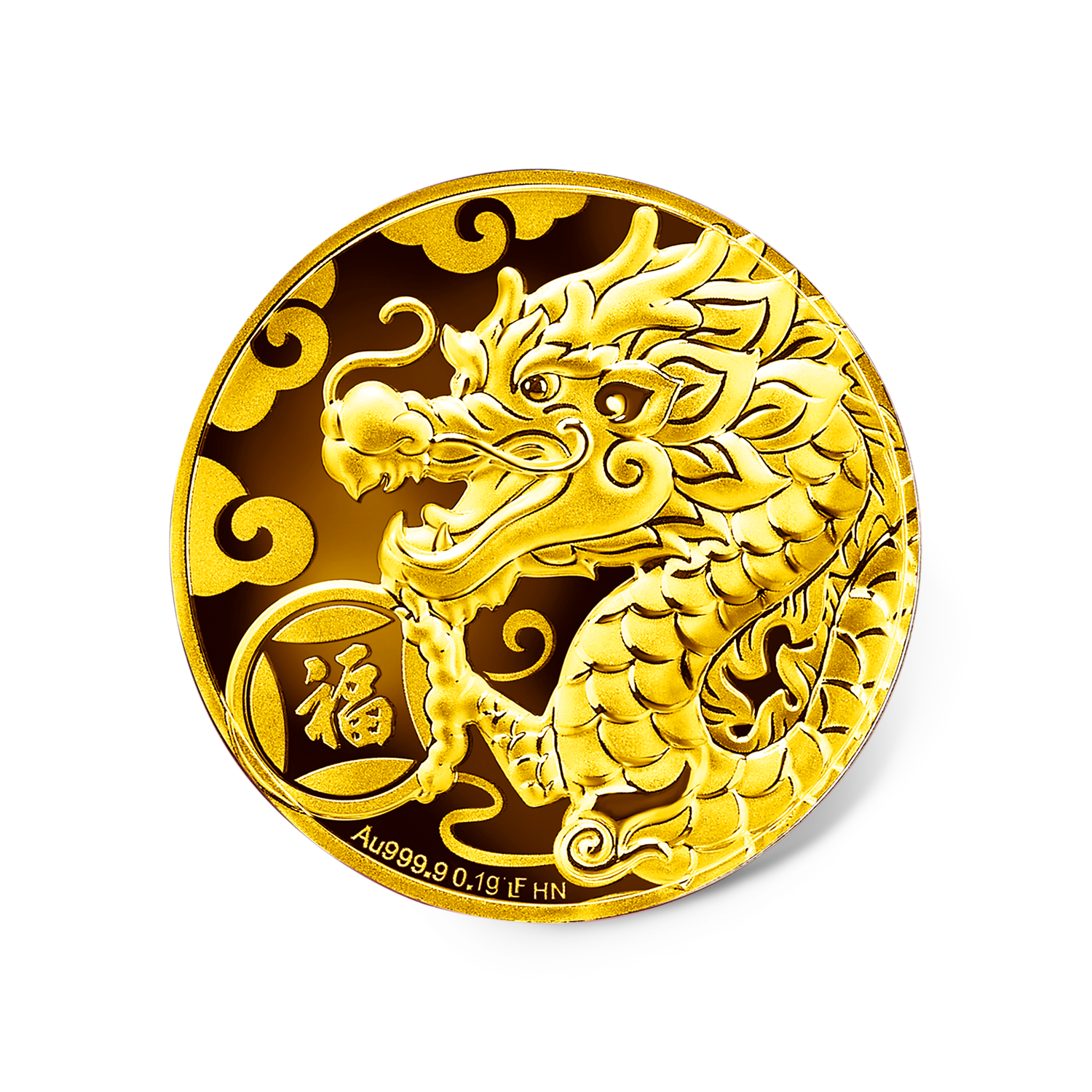 Fortune Dragon Collection "Auspicious Dragon" Gold Accessory