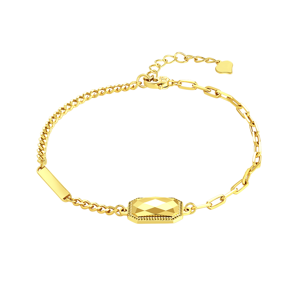 Golden Silk "Bejeweled" Gold Bracelet 