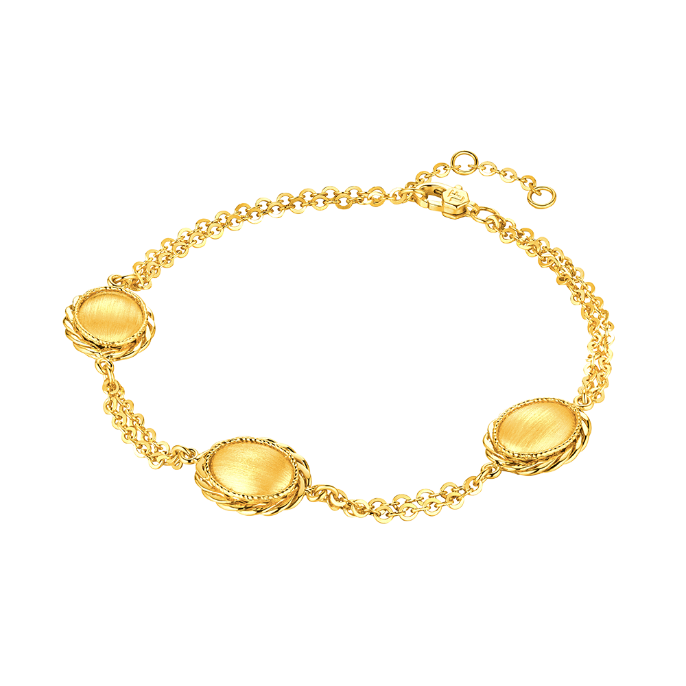 Golden Silk "Shine Shadow" Gold Bracelet 