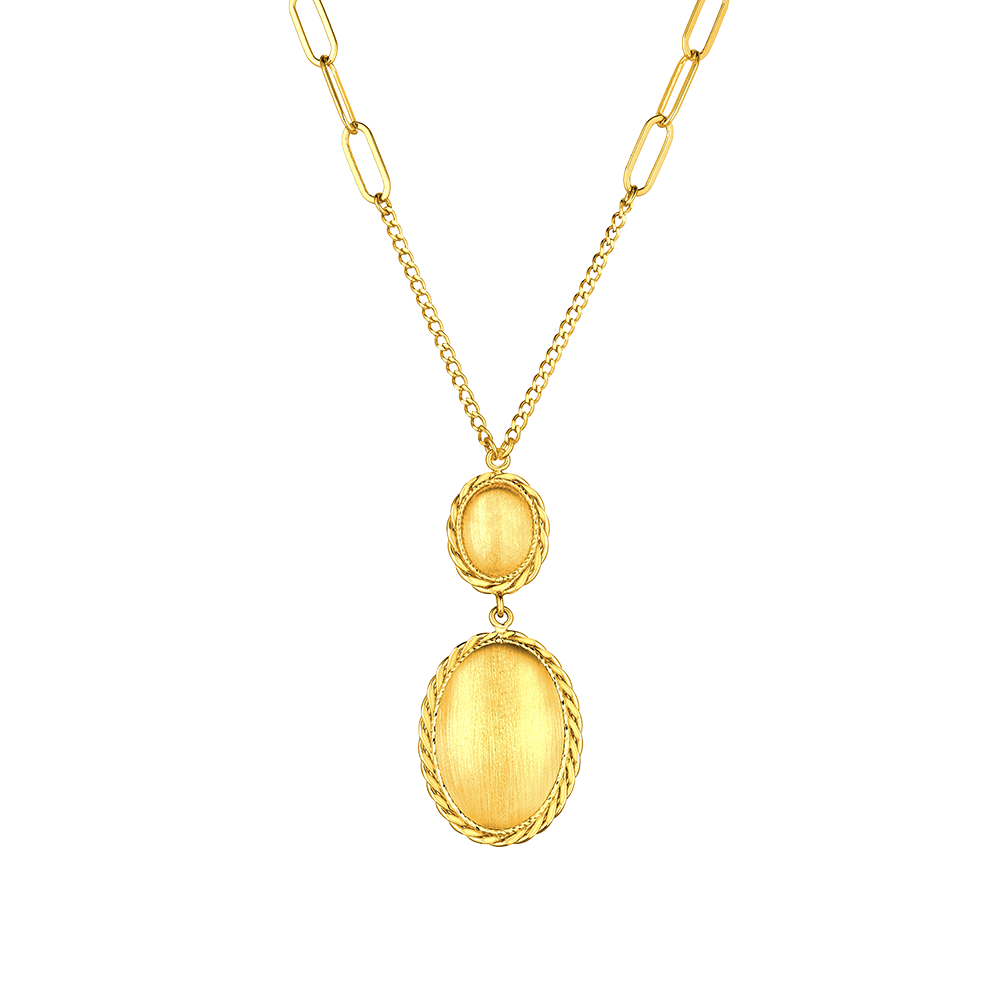 Golden Silk "Shine Shadow" Gold Necklace