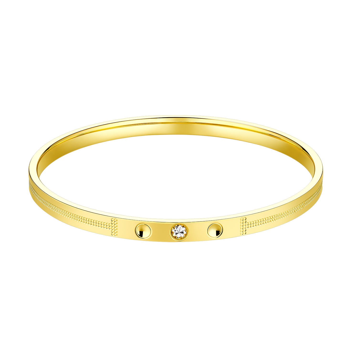 Illusion Diamond Sparkle "Time Encounter” Gold Bracelet