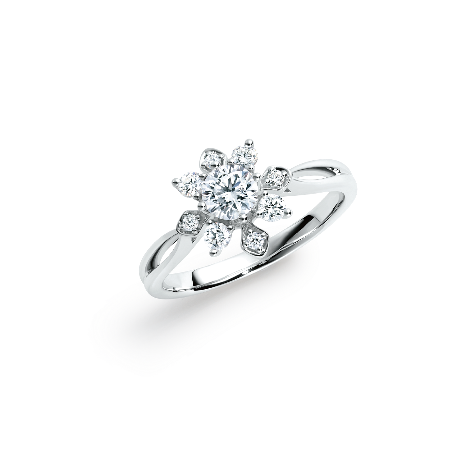 Wedding Collection" Enchanted Blossom "18K Gold Diamond Ring