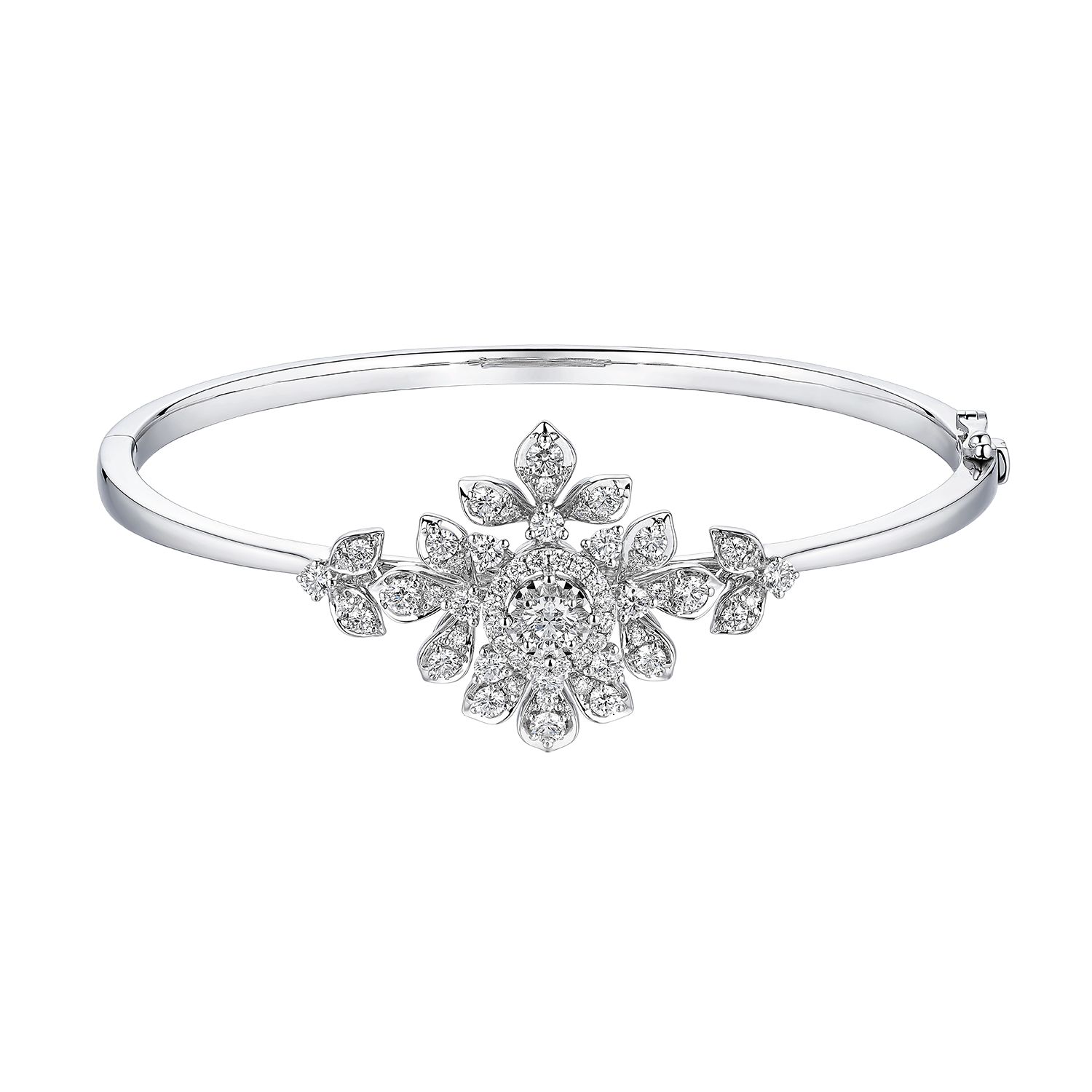 Wedding Collection " Enchanted Blossom " 18K Gold Diamond Bangle