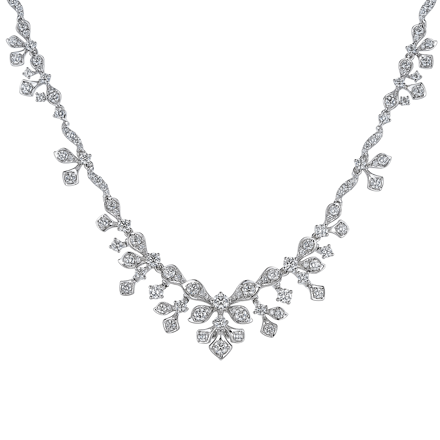 Wedding Collection "Enchanted Blossom" 18K Gold Diamond Necklace