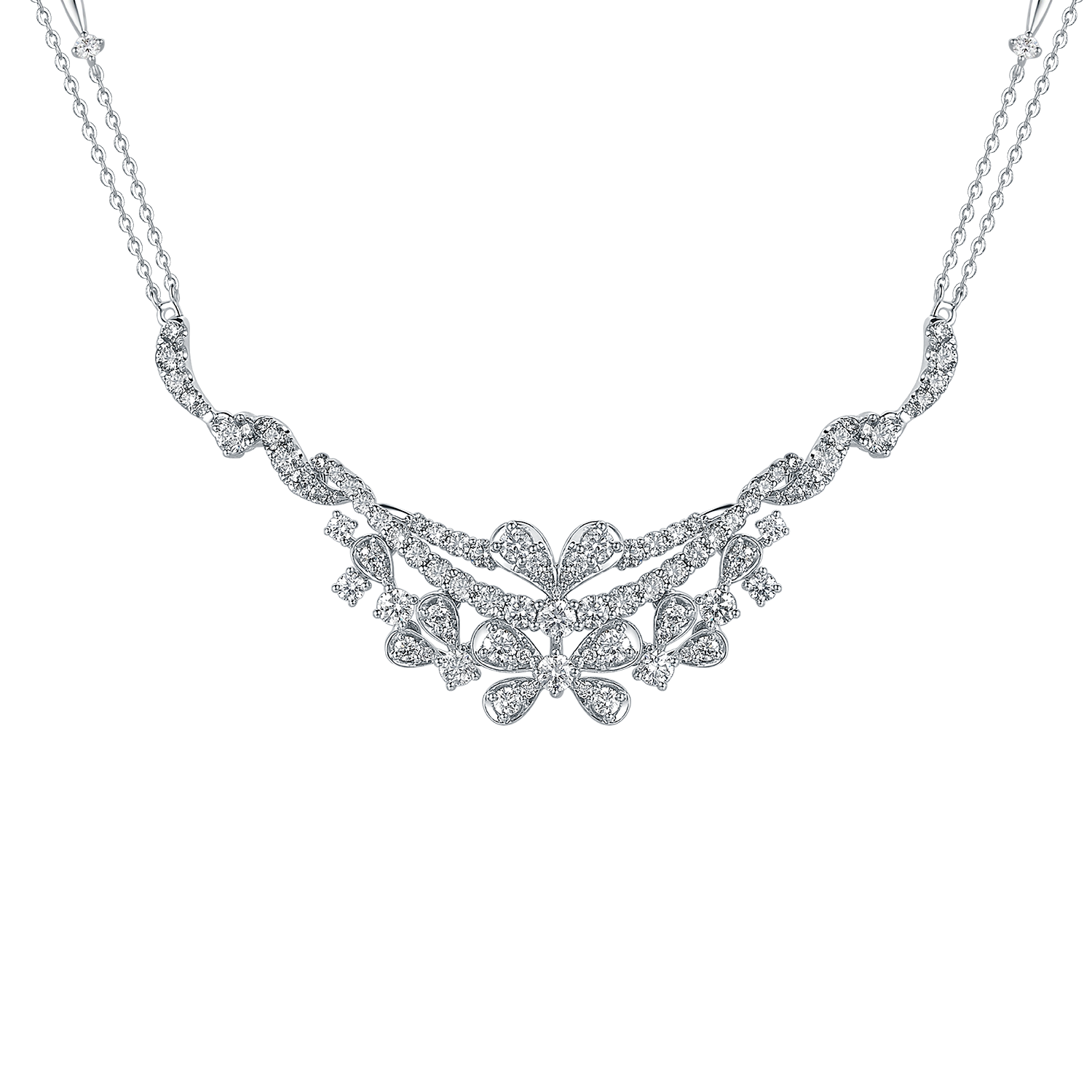 Wedding Collection"Shining Moment "18K Gold Diamond Necklace