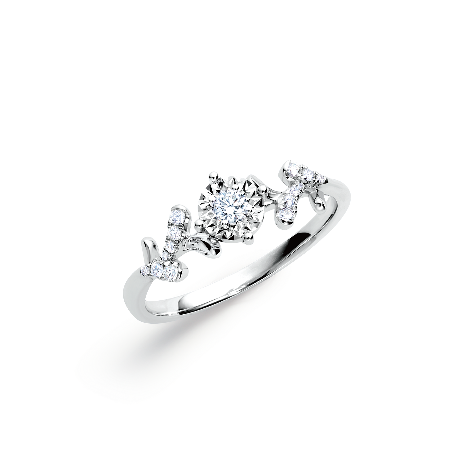 婚嫁系列"璀璨时光"18K金钻石戒指