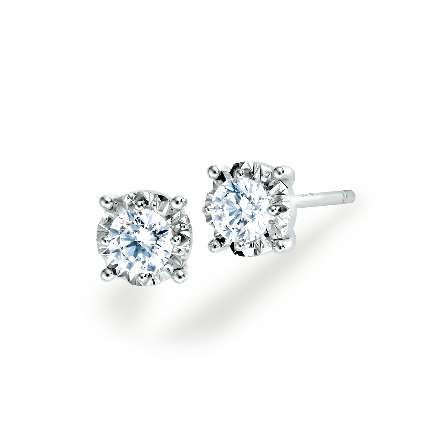 Wedding Collection" Shining Moment"18K Gold Diamond Earrings