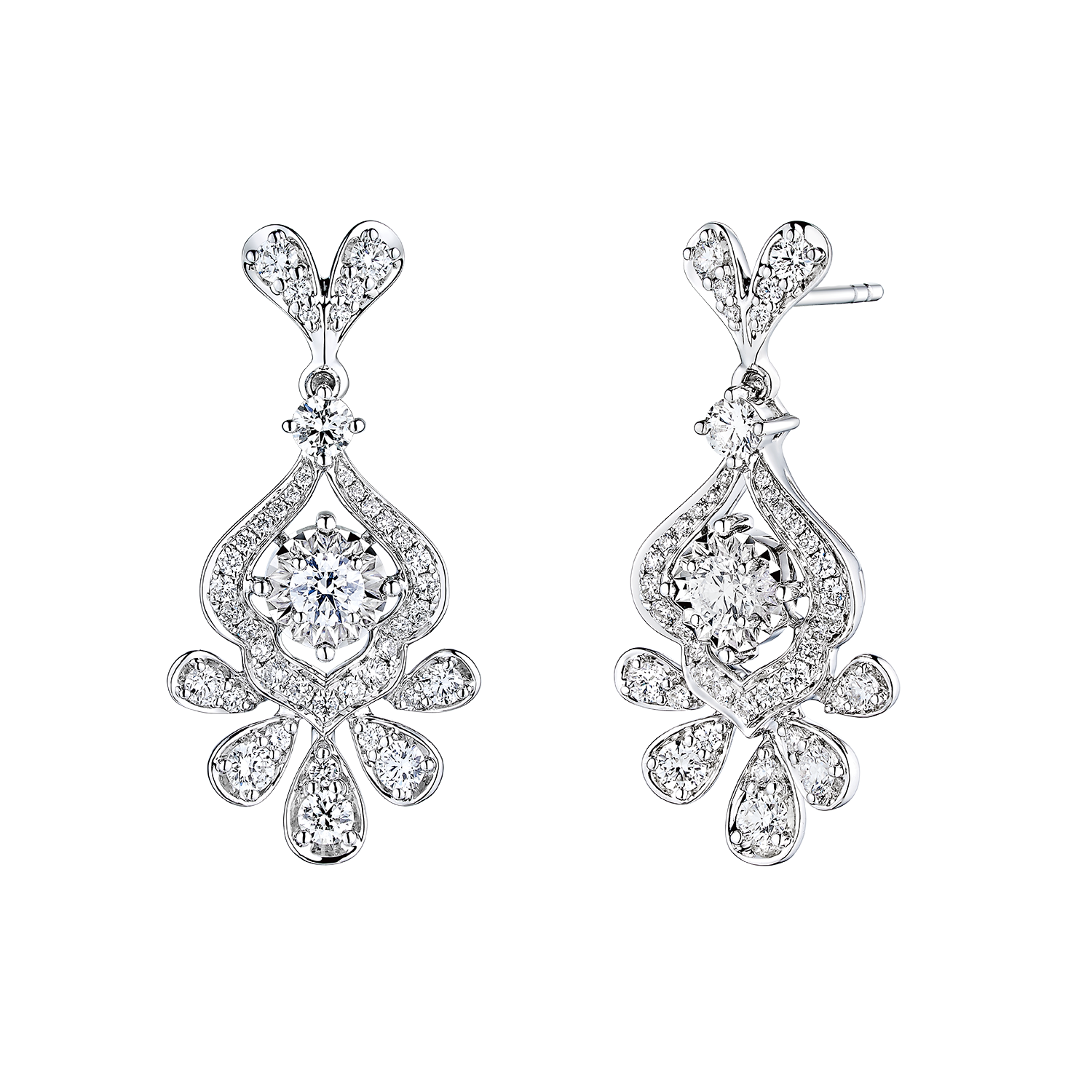 Wedding Collection "Shining Moment" 18K Gold Diamond Earrings