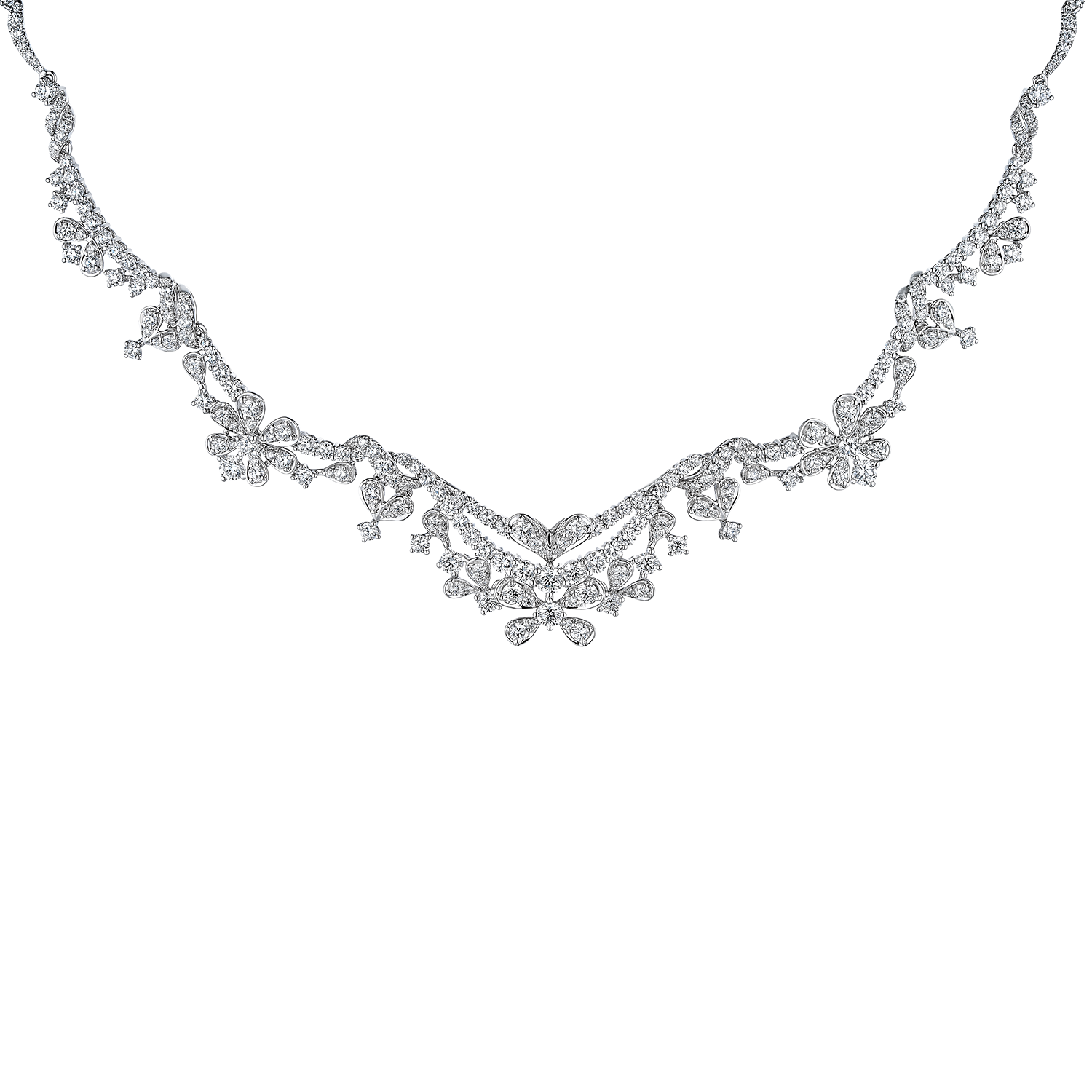 Wedding Collection "Shining Moment" 18K Gold Diamond Necklace