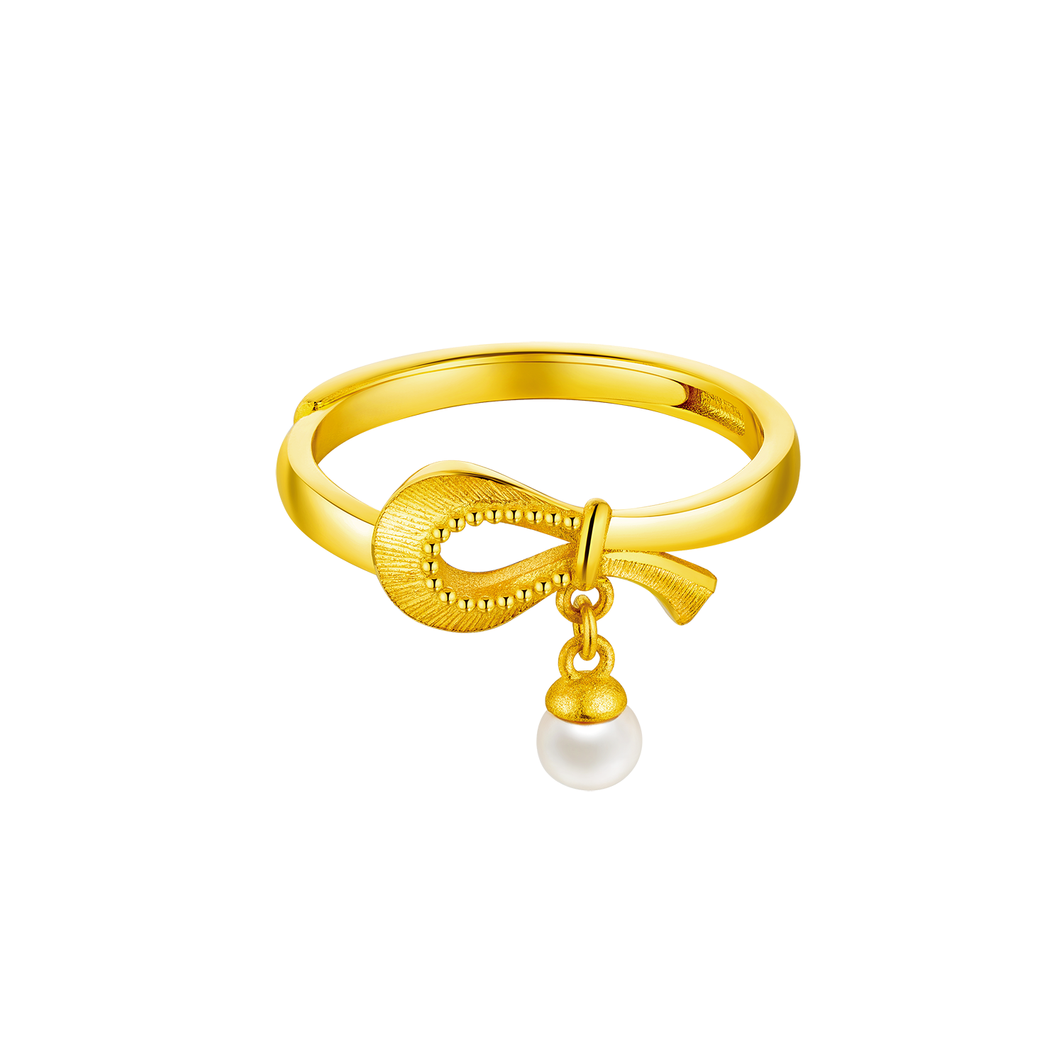 Beloved Collection "Romantic Promise" Gold Pearl Ring
