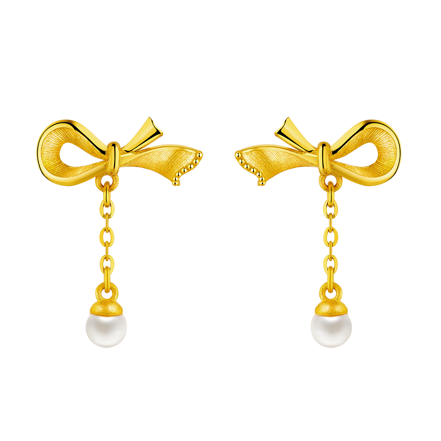 Beloved Collection "Romantic Promise " Gold Pearl Earrings