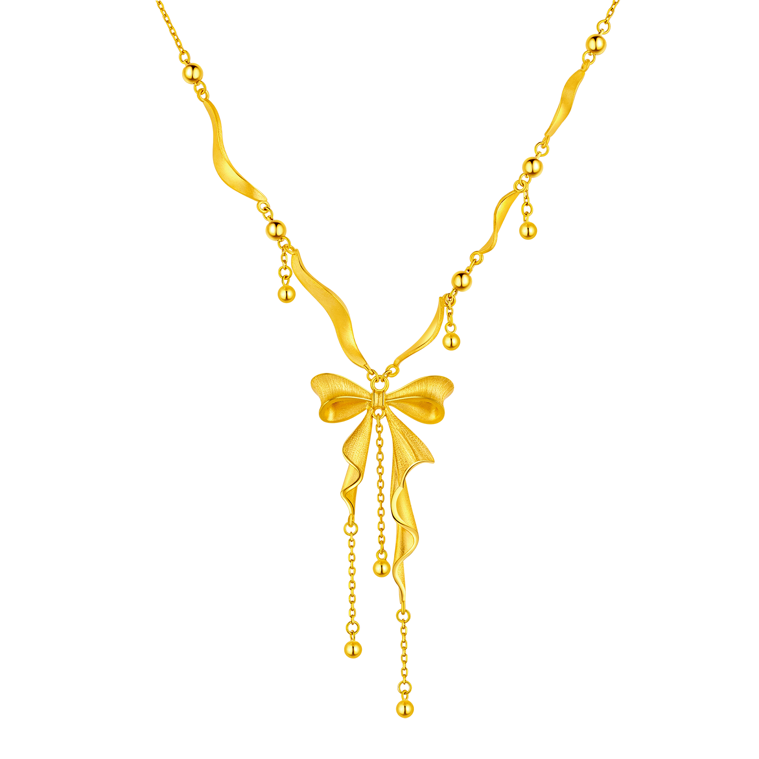 Beloved Collection "Bow of Love" Gold Necklace 