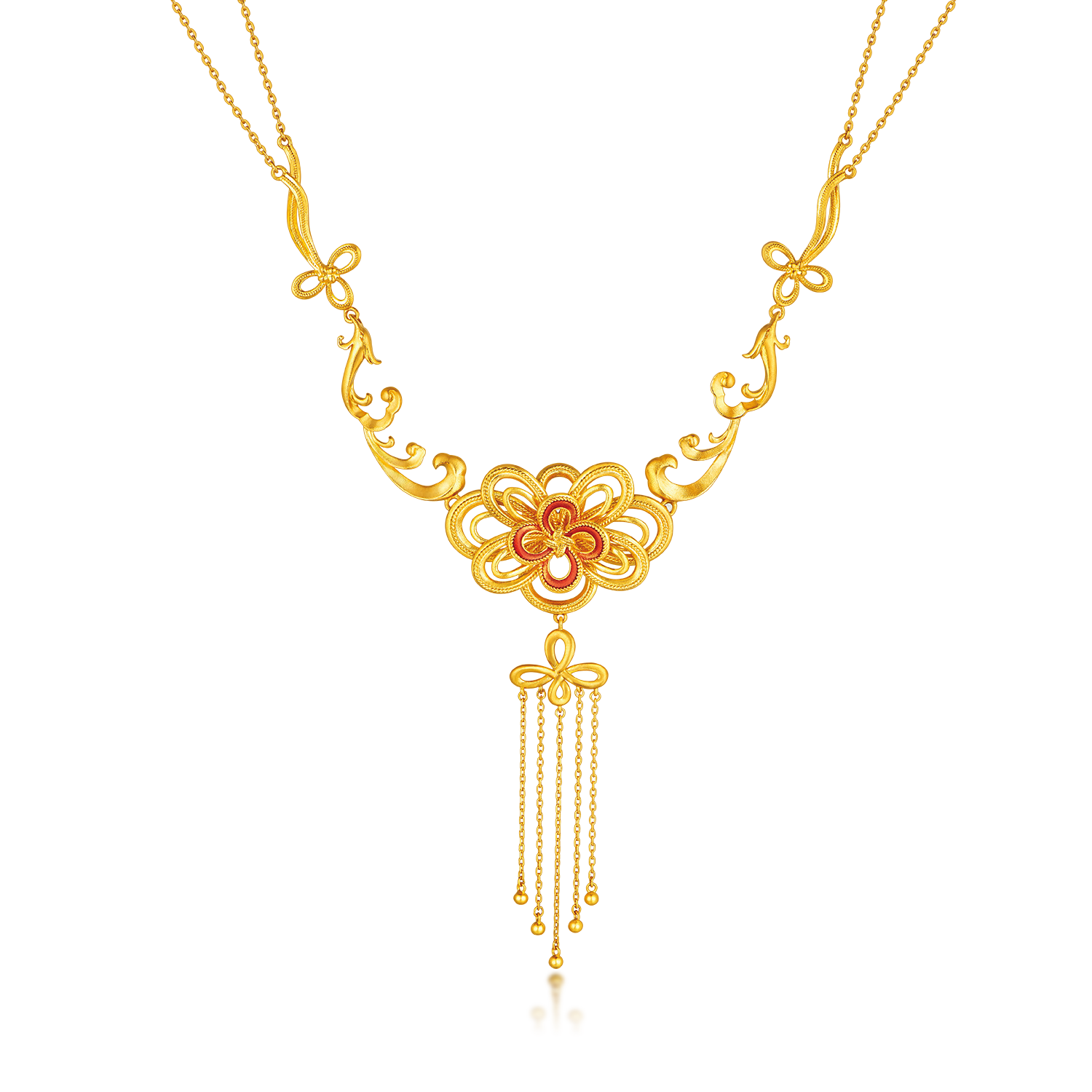 Heirloom Fortune Collection "Tie the Knot" Gold Necklace 