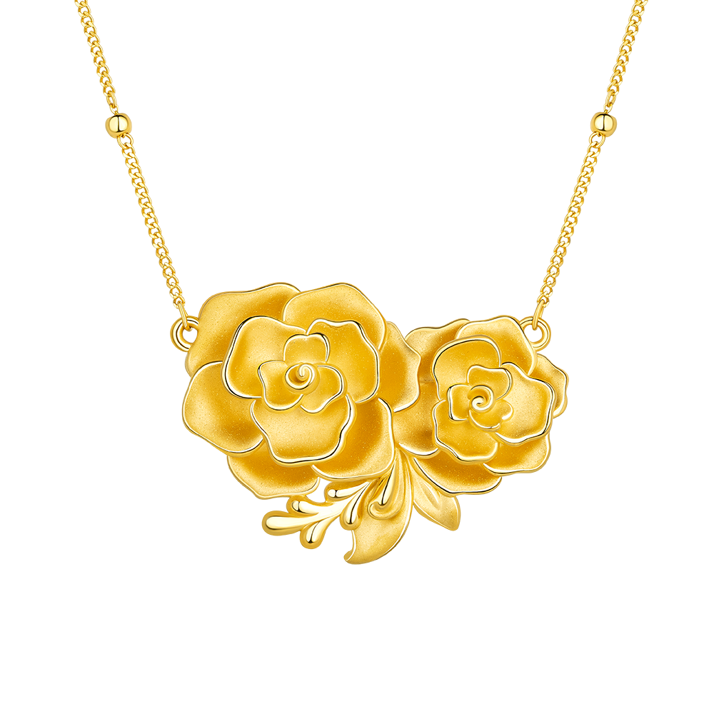 Beloved Collection "Romantic Rose" Gold Necklace 