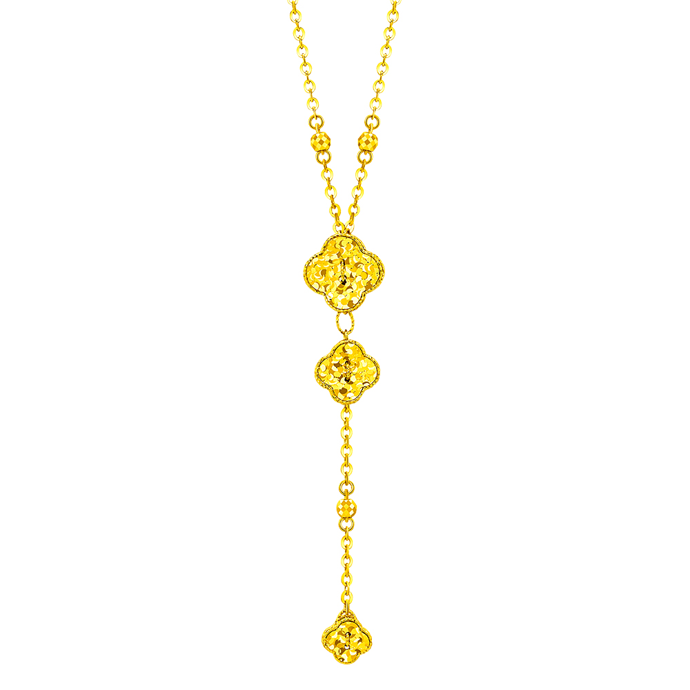 天天爱上新光影金"岁岁幸运"足金项链